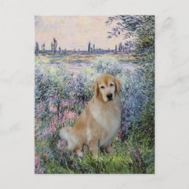 Cartão Postal Golden Retriever10 - À Beira do Sena