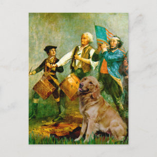 Cartão Postal Golden Retriever 1 - Espírito de '76