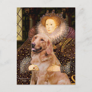 Cartão Postal Golden Retriever #1 - Rainha Elizabeth I