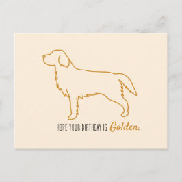 Cartão Postal Golden Retriever Tissue Paper