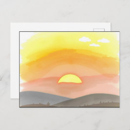 Cartão Postal Golden Sunset Horizon Scenic Postcard