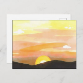 Cartão Postal Golden Sunset Horizon Scenic Postcard