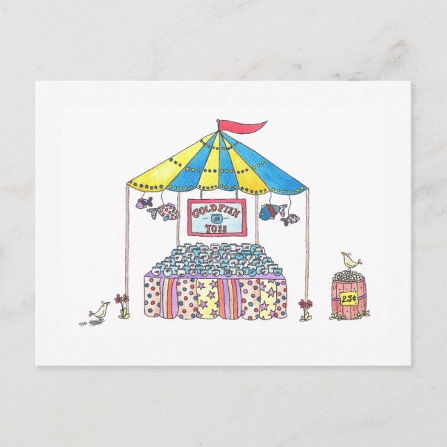 Cartão Postal Goldfish Toss (Frente)