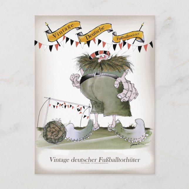 Cartão Postal goleiro alemão vintage (Frente)