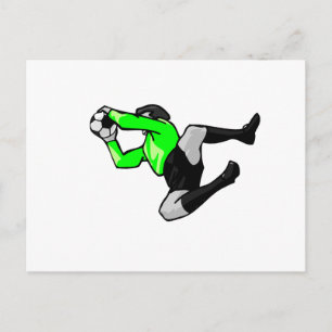 Cartão Postal goleiro de futebol salva gráfico