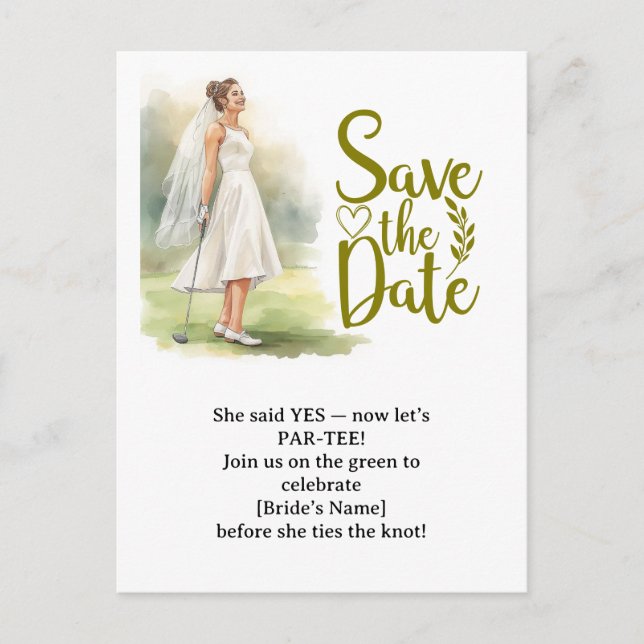 Cartão Postal Golf Bachelorette Woman Golfer Is Golfing Postcard (Frente)