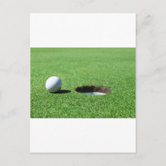 Cartão Postal Golf Ball and Hole