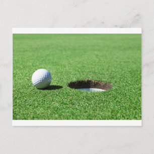 Cartão Postal Golf Ball and Hole