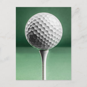 Cartão Postal Golf Ball em Tee