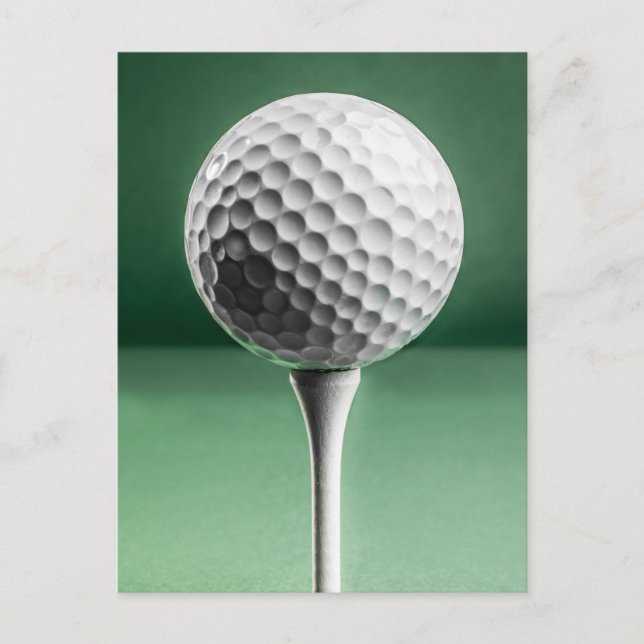 Cartão Postal Golf Ball em Tee (Frente)