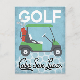 Cartão Postal Golf Cabo San Lucas México - Viagens vintage Retr