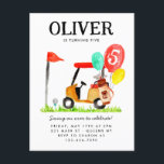 Cartão Postal Golf Caril Bola Balão Bola Bola Kids Golfer Aniver<br><div class="desc">Bola Bola de Golfe Moderna,  Bonita,  Balão de Golfe Crianças Golfer Convite de Aniversário</div>