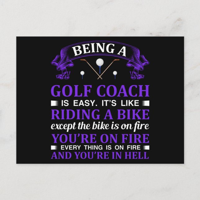 Cartão Postal Golf Coach Gift (Frente)