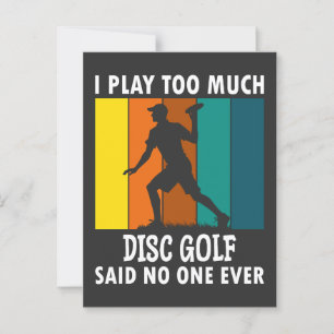 Cartão Postal Golf Disco Engraçado Dizendo Golf De Disco Retroat