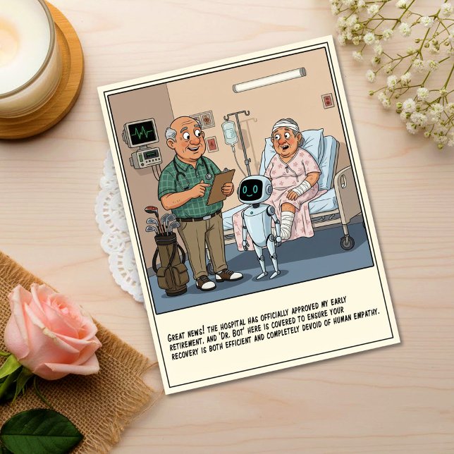 Cartão Postal Golf Doctor Introduces Robot Assistant Get Well (Criador carregado)