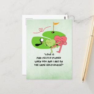 Cartão Postal Golf Engraçado dizendo cotas para Golfe
