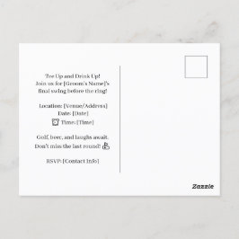 Cartão Postal Golf Engraçado dizendo para golfe Solteiro