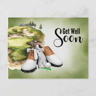 Cartão Postal Golf Melhoras Golfer 