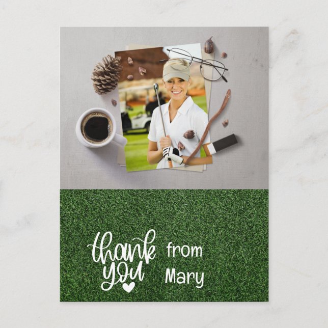 Cartão Postal Golf Obrigado a Criar seu próprio fotógrafo (Frente)