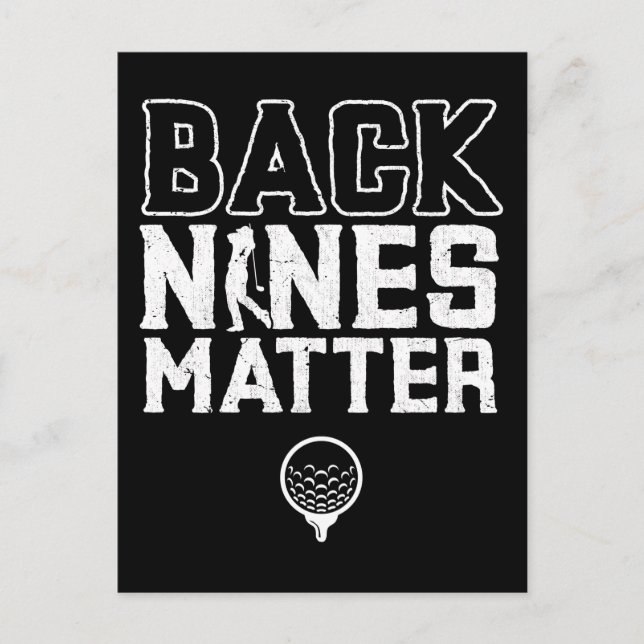 Cartão Postal Golf Piada Curso de Golfe Humor Golfe (Frente)