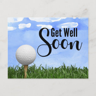 Cartão Postal Golf Recupere-se logo Golfista 