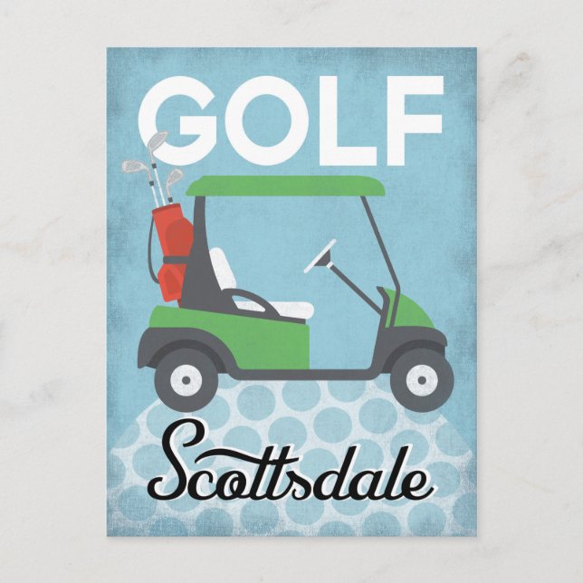 Cartão Postal Golf Scottsdale Arizona - Viagens vintage Retroati (Frente)