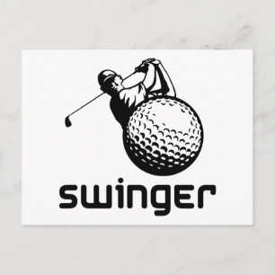 Cartão Postal Golf Swinger