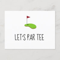 Golf Vamos Par tee com bandeira de golfe no convit