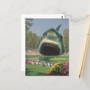 Cartão Postal Golfe Acabou De Ter Um Emocionante Tubarão Gigante