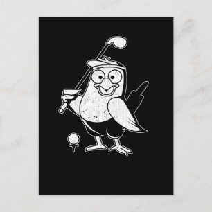Cartão Postal Golfe Birdie Pássaro Engraçado Humor Animal Golfe