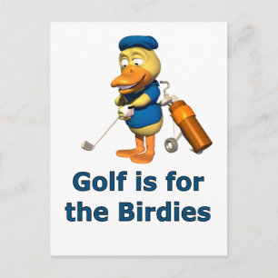 Cartão Postal Golfe é para os pássaros