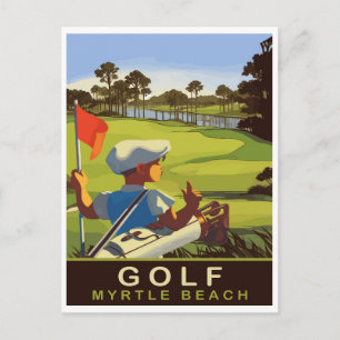 Cartão Postal Golfe em Myrtle Beach, Carolina do Sul, Viagem