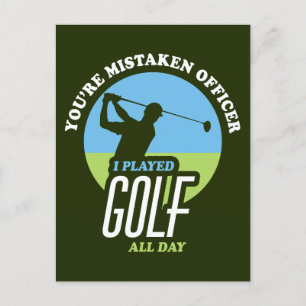 Cartão Postal Golfe Engraçado Dizendo Golfistas
