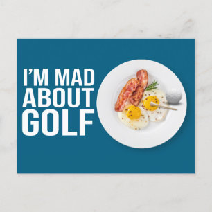 Cartão Postal Golfe, estou louco por uma saudação de golfe engra