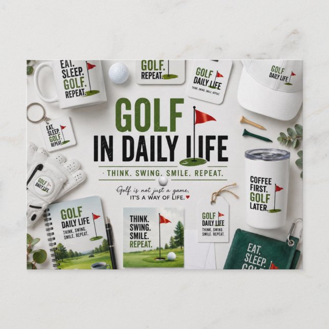 Cartão Postal Golfe no dia a dia (Frente)