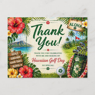 Cartão Postal Golfe no Havaí temático para havaiano