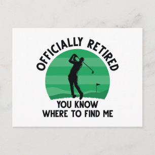 Cartão Postal Golfe Oficialmente Aposentado