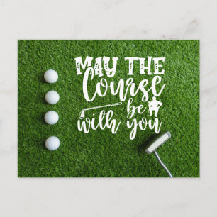 Cartão Postal Golfe Que o Campo esteja com você 