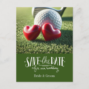 Cartão Postal Golfe salve a data para noiva de casamento