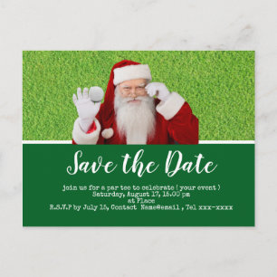 Cartão Postal Golfe salve o encontro com Papai Noel para o Natal