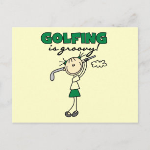 Cartão Postal Golfe são Camisetas e presentes de Groovy
