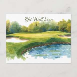 Cartão Postal Golfe Seja rápido na recuperação envie votos para