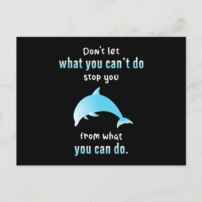 Cartão Postal Golfinho Golfinhos Peixes Animais Oceano Ideia de  (Frente)