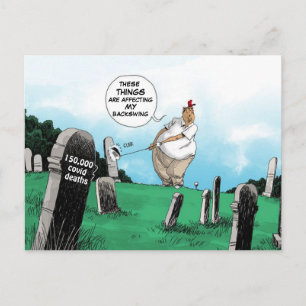 CARTÃO POSTAL GOLFS DE TRUMP DURANTE A PANDEMIA