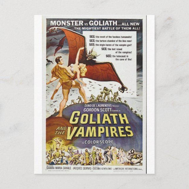 CARTÃO POSTAL GOLIATH E VAMPIRES (Frente)