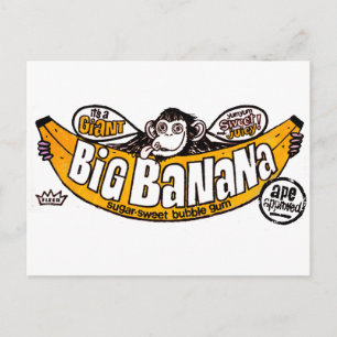 Cartão Postal Goma de banana engraçada