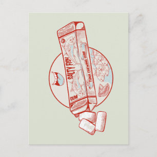Cartão Postal Goma de mascar sabor atum engraçado
