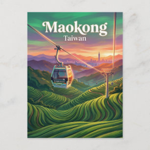 Cartão Postal Gôndola de Maokong Taiwan