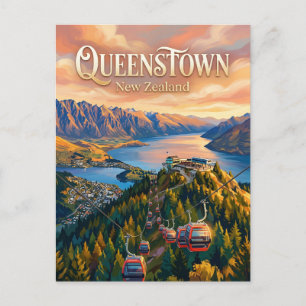 Cartão Postal Gôndola Skyline Queenstown Nova Zelândia