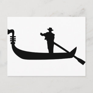 Cartão Postal gôndola venetian